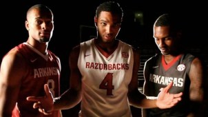 2013-2014 Arkansas Razorbacks New Black Basketball Uniform